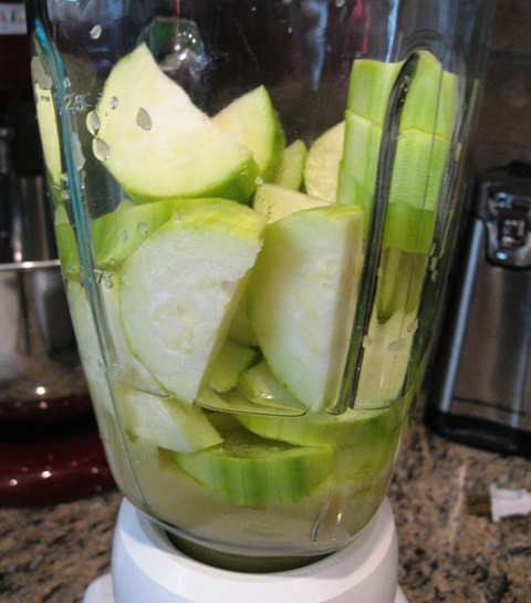 zucchini in blender with oil