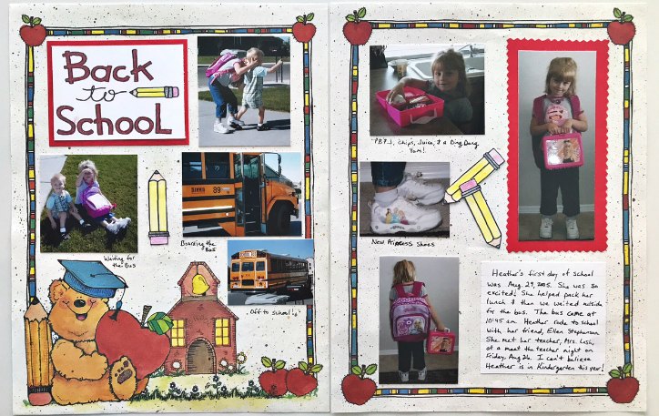 First day of school page