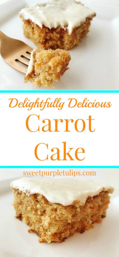 This carrot cake was always a favorite when we were growing up.  It is moist and delicious, and the frosting is just heavenly.  I have tried carrot cakes from boxes and different stores and NOTHING comes close to how amazing this carrot cake is. Perfect for Easter!