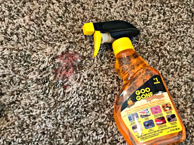 Removing dried slime from carpet